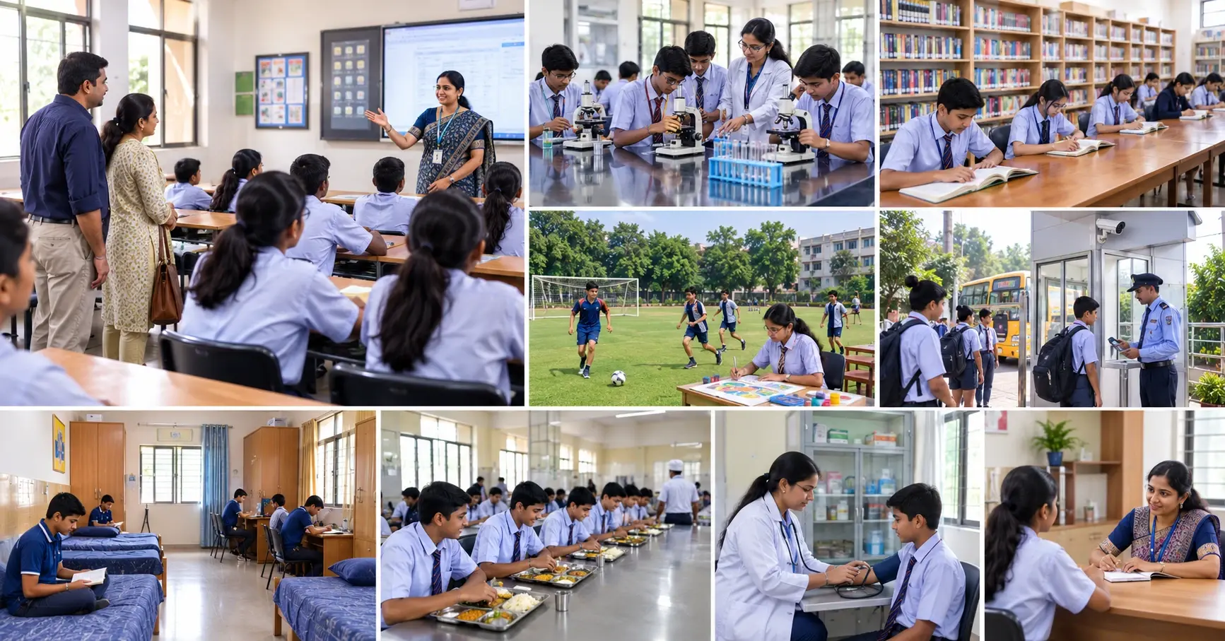 Indian children participating in outdoor sports and physical activities at school