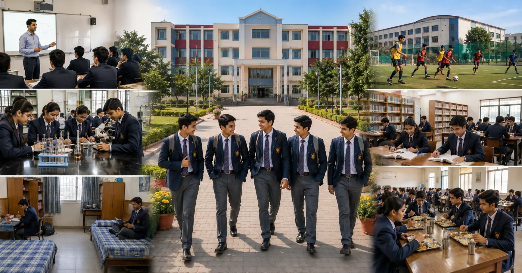Architectural premium landscape and sprawling lawns of NIMT Beacon School campus