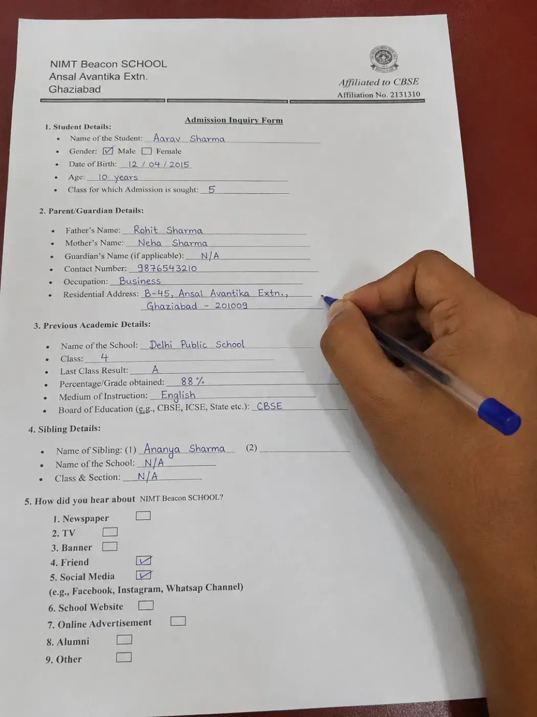 Submit Admission Enquiry